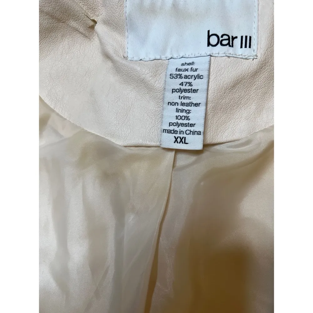 Bar III Creamy Vanilla Teddy Bear Zip-up Jacket Coat Sz XXL - Image 6