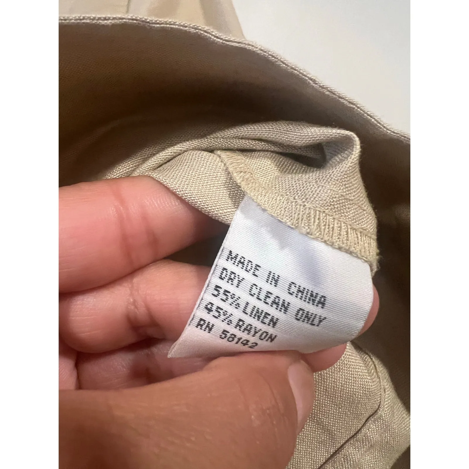 Talbots Women’s  Minimalist Linen Summer Blazer 4 Khaki - Image 4