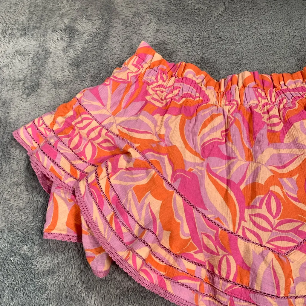 Aerie  Pink and Orange Ruffled Skort - Image 10