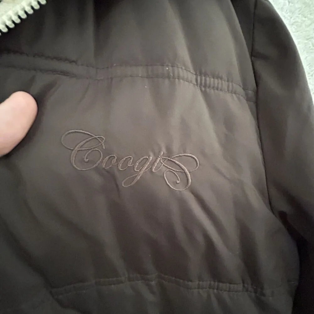 Vintage COOGI Long Brown Puffer Coat Jacket Women's Size 1X Hooded READ - Image 6