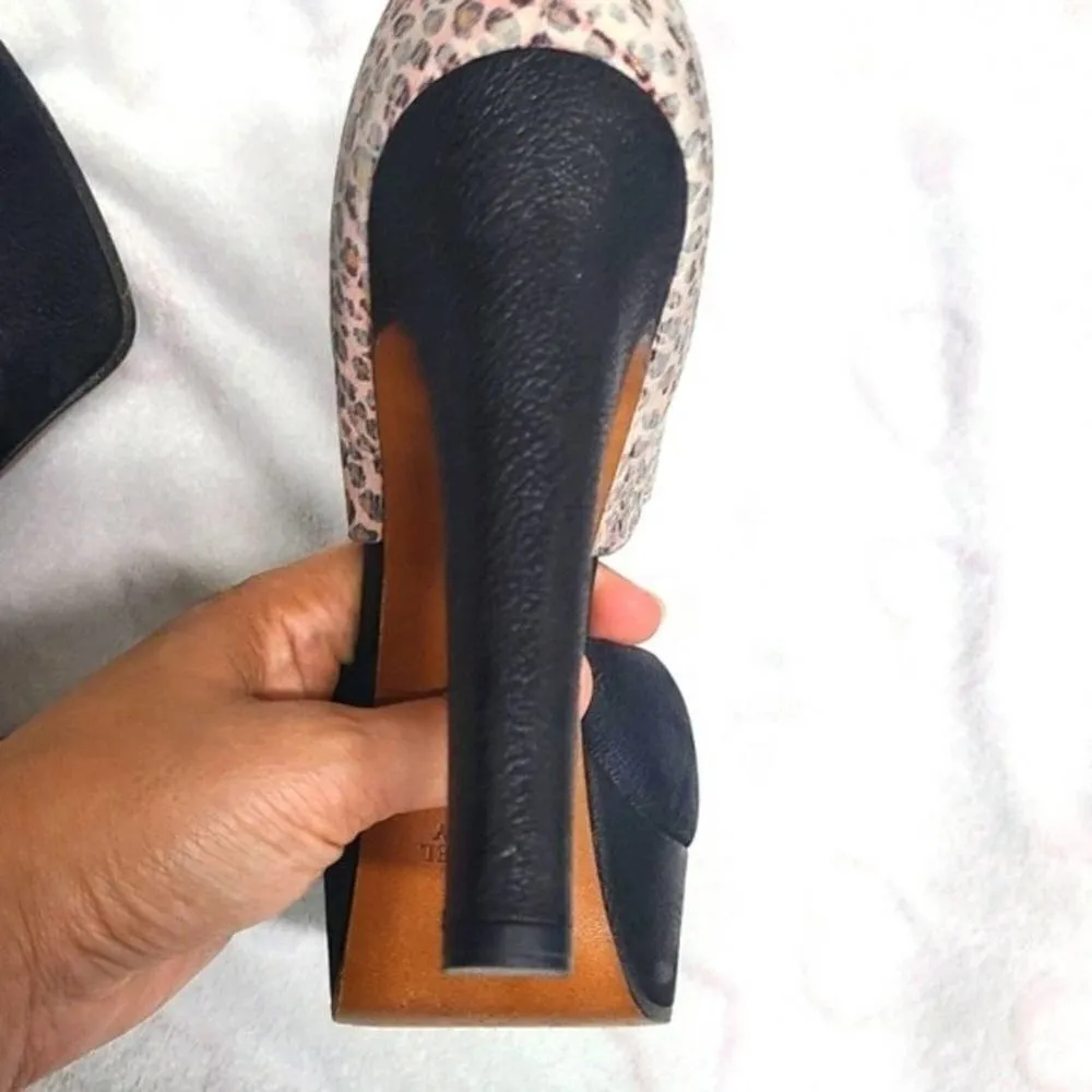 Michael Perry High Heel Cheetah Print Leather 10 Pink - Image 10