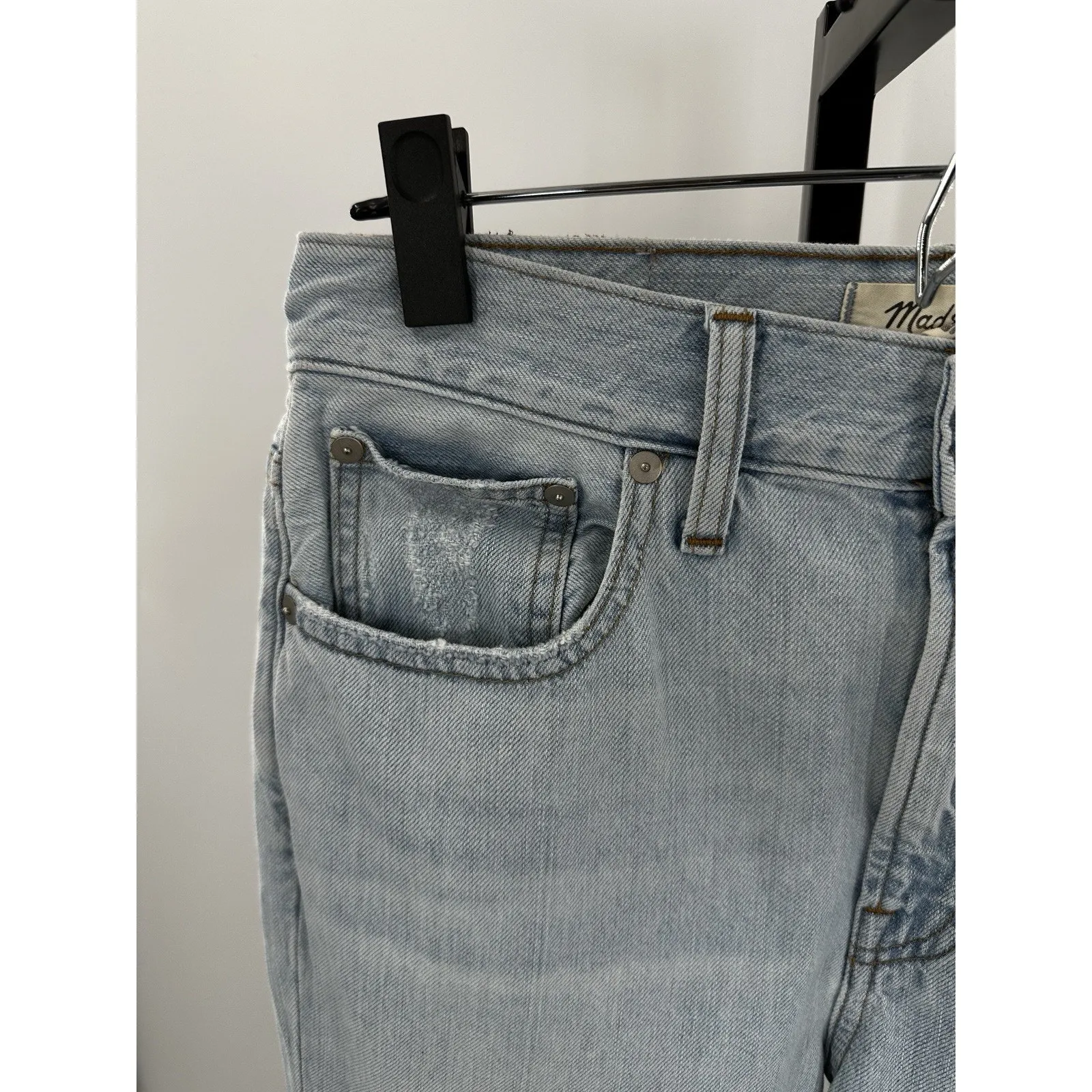 Madewell Perfect Vintage Jean 27T Light Wash High Rise Stretch Denim Women’s - Image 3