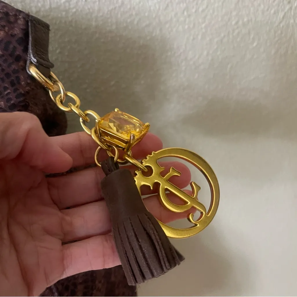 JUICY‎ COUTURE WEEKEND WARRIOR NYLON TOTE Shoulder NATURAL SNAKE READ!!! - Image 15