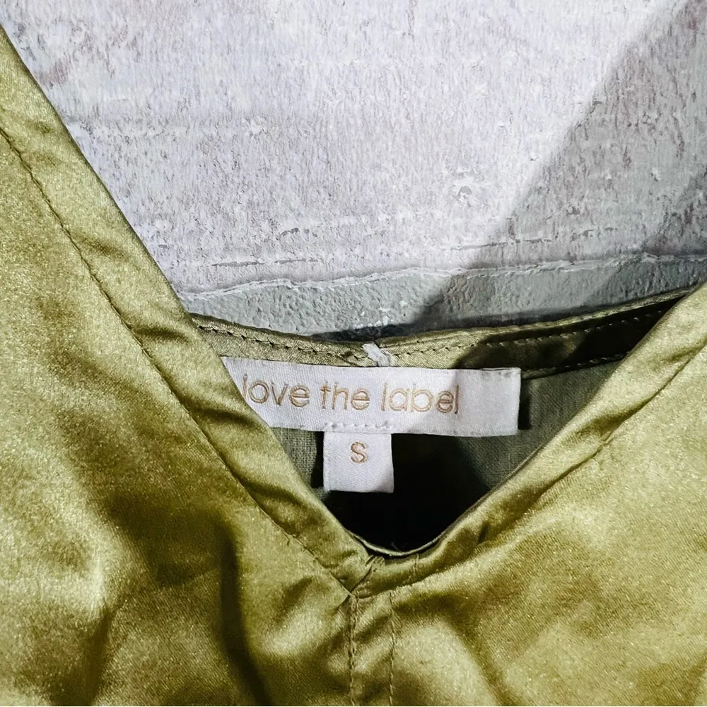 Anthropologie Love the Label Silky Utility Midi Dress in Moss Size S - Image 7