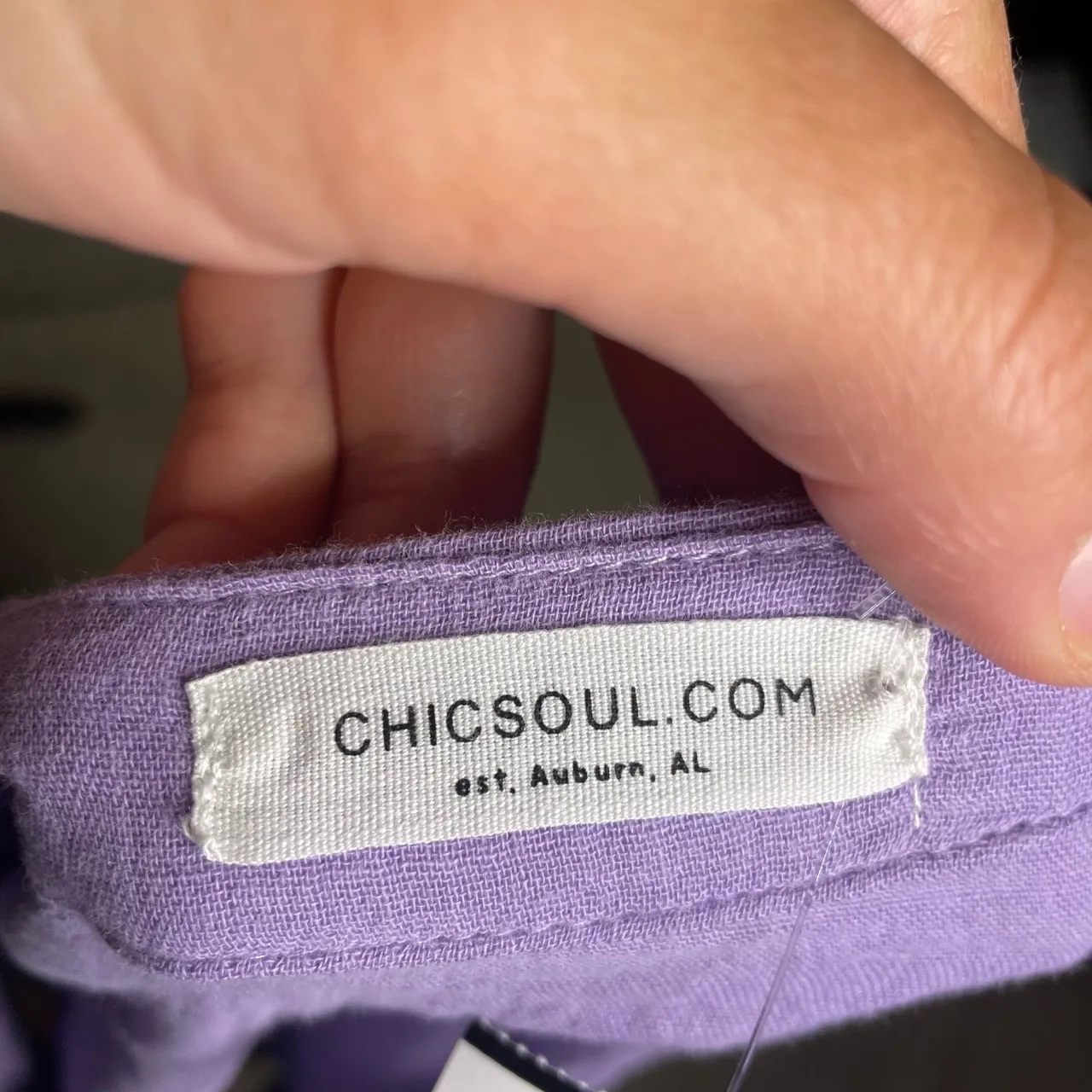 NWT Chic Soul Women's Purple V-Neck Long Sleeve Peplum Textured Blouse Size 1X‎ - Image 5