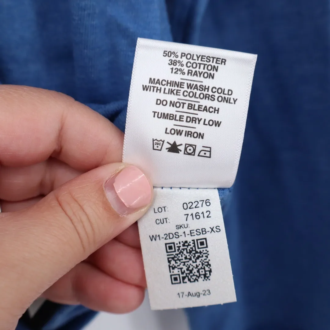 American Giant Women's Lightweight Full Zip Made In USA Size XS Blue - Image 5