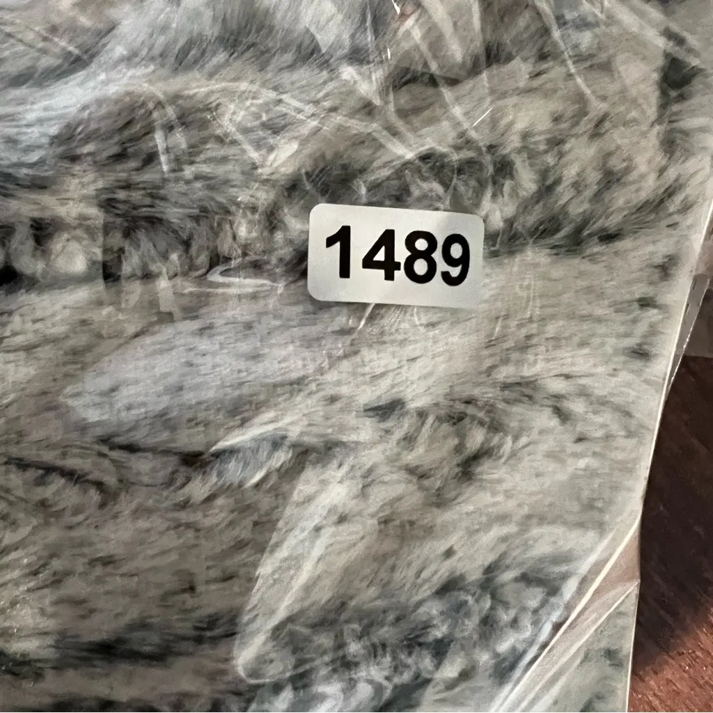 Fever Faux Fur Lined Jacket Size L Gray Furry Plush Super Soft Party Luxe Size L - Image 13