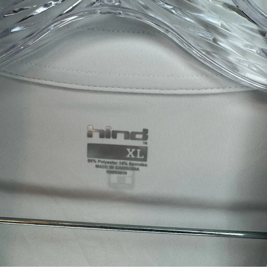 Hind Women's Classic Cropped Polo White Tank Top Size XL - Image 3