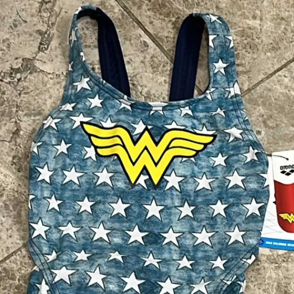 Arena Wonder Woman Stars Swim Tech One Piece Swimsuit NEW Size 22 - Image 3