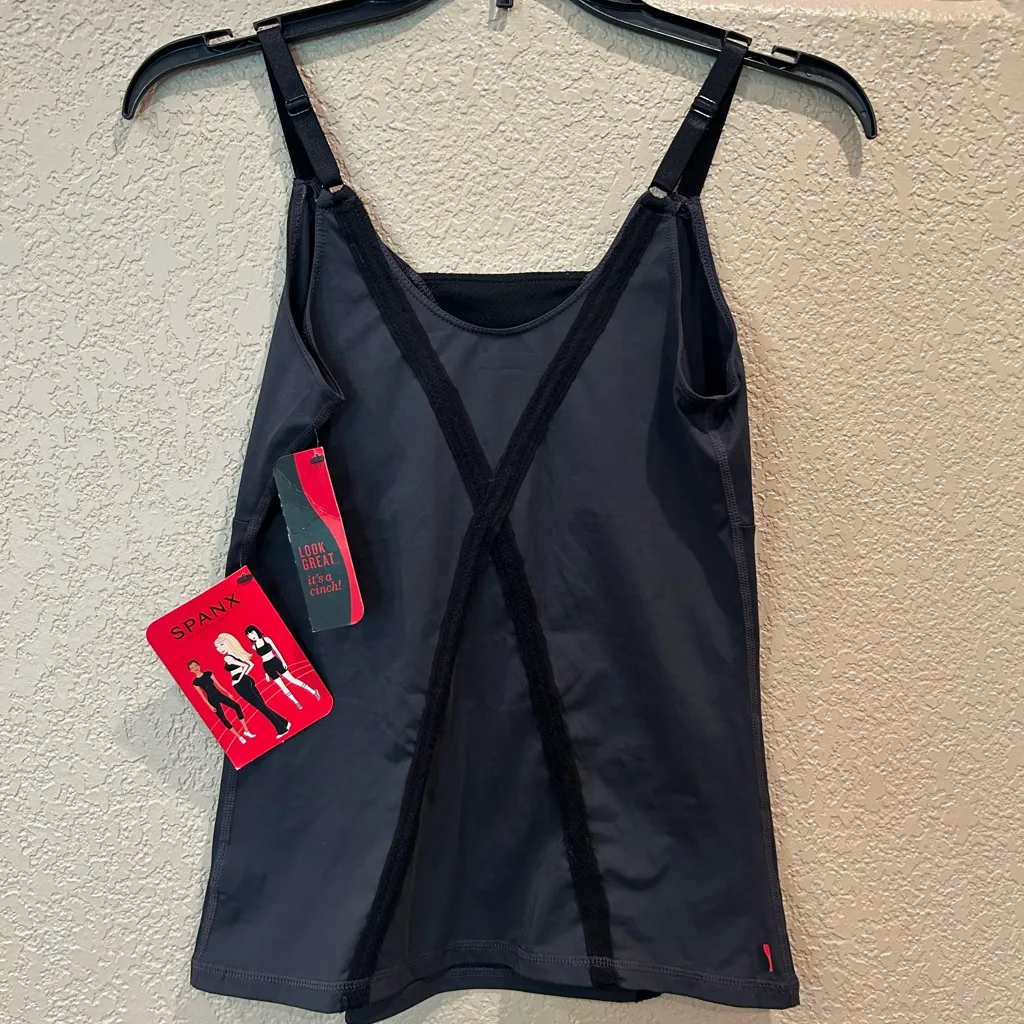 NWT Spanx Adjustable Moisture Wicking Shaping Cami Tank Top Black - Image 7