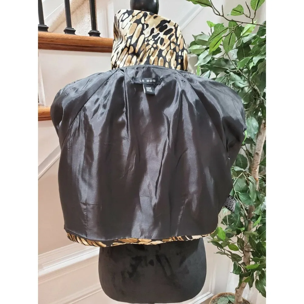 LE Bos Women's Multicolor Polyester 3/4 Sleeve Single Button Casual Jacket 14WP Size undefined - Image 6