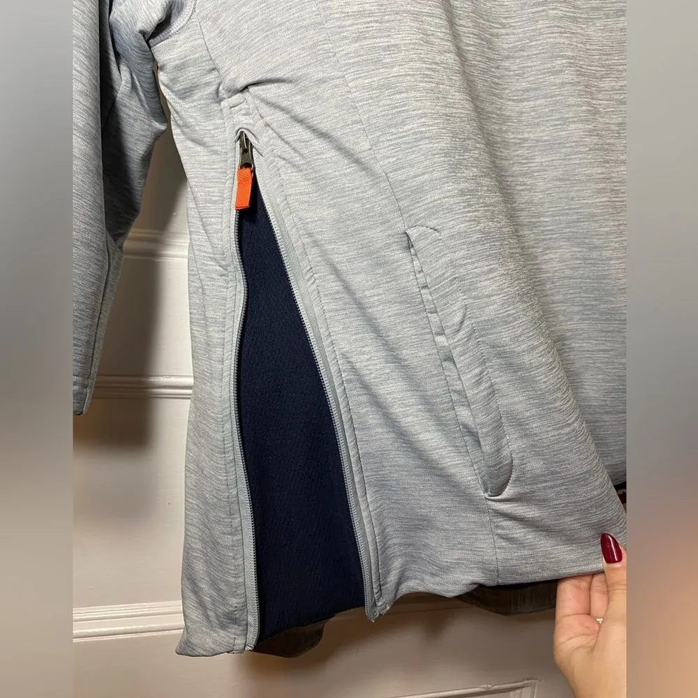 OROS Astra Funnel Neck Solarcore Insulated Pullover in Titanium Heather Gray - Image 11