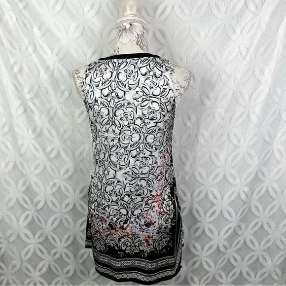 White House Black Market Sleeveless French Romance‎ Printed Tunic Size - 0 - Image 4