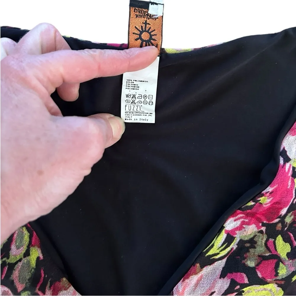 Vintage Jean Paul Gaultier Soleil Printed Midi Sheath Dress Floral Pink Small - Image 6