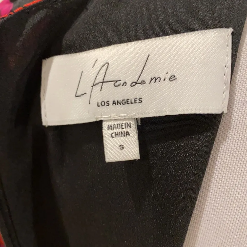 L’Academie Jane Mini Wrap Dress in Black Floral - Image 12