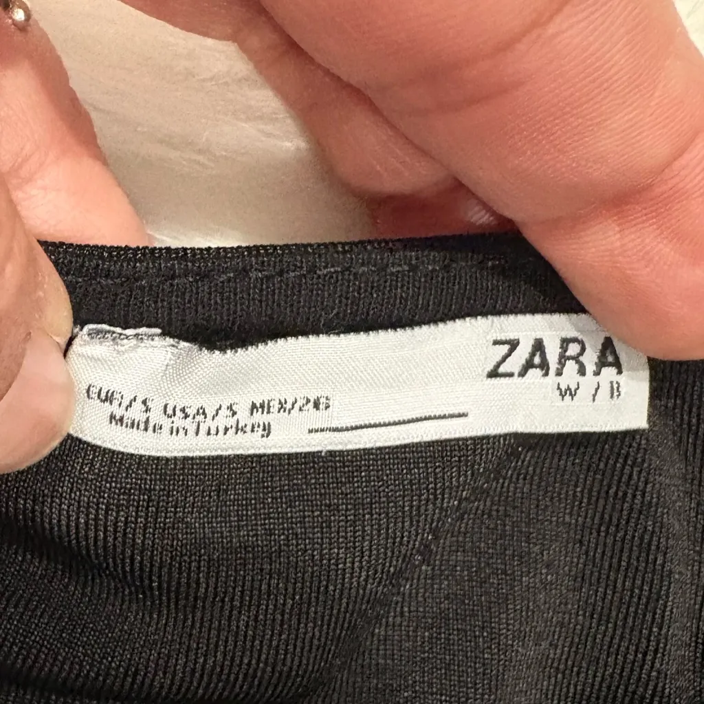Zara Elegant Black Bodysuit Size S - Image 4
