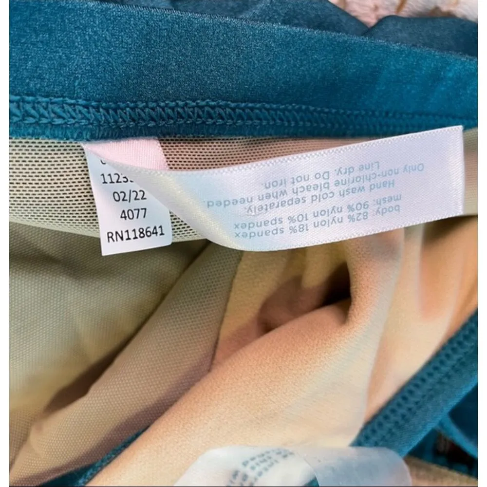 Cacique High Waist Cutout Swimsuit Briefs Tankini Swim Bottoms Spruce 14 new - Image 11