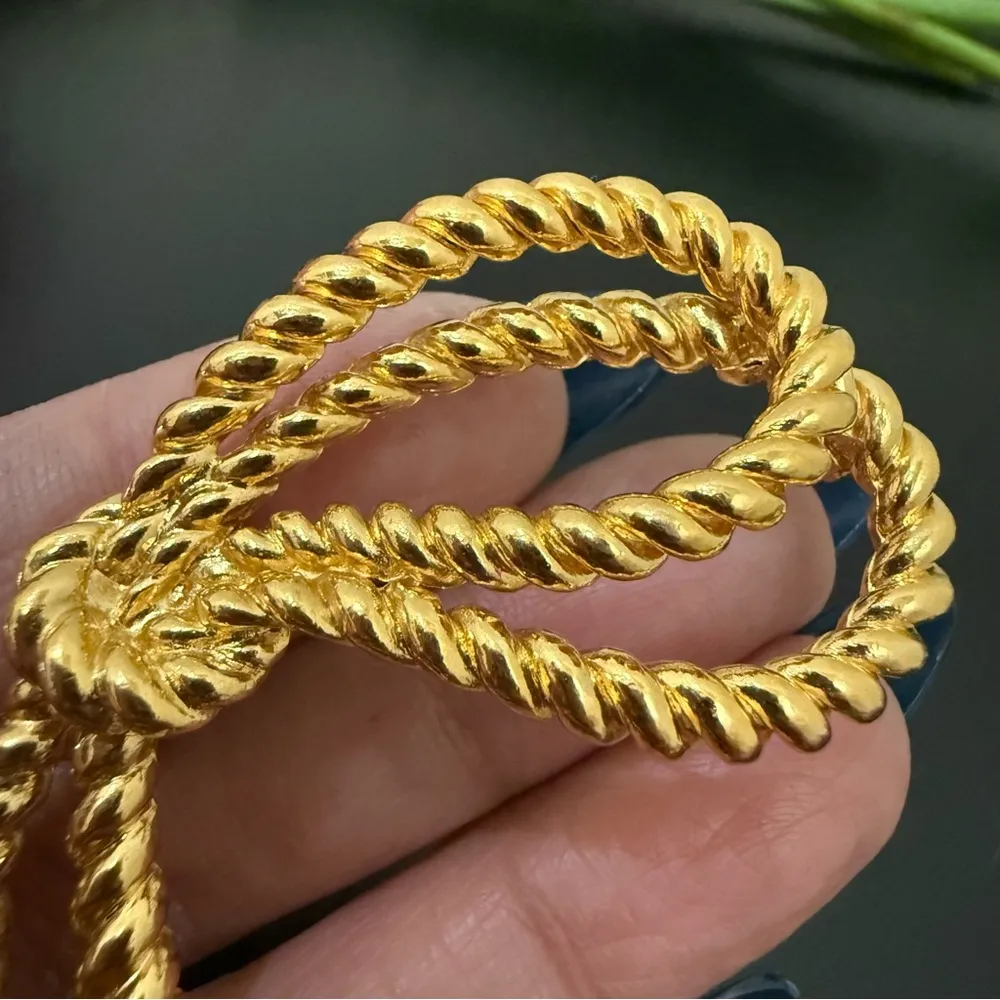 Vintage 80’s AVON Decorative Tassel Gold Tone Rope Tassel Dangle Brooch 20g. - Image 11