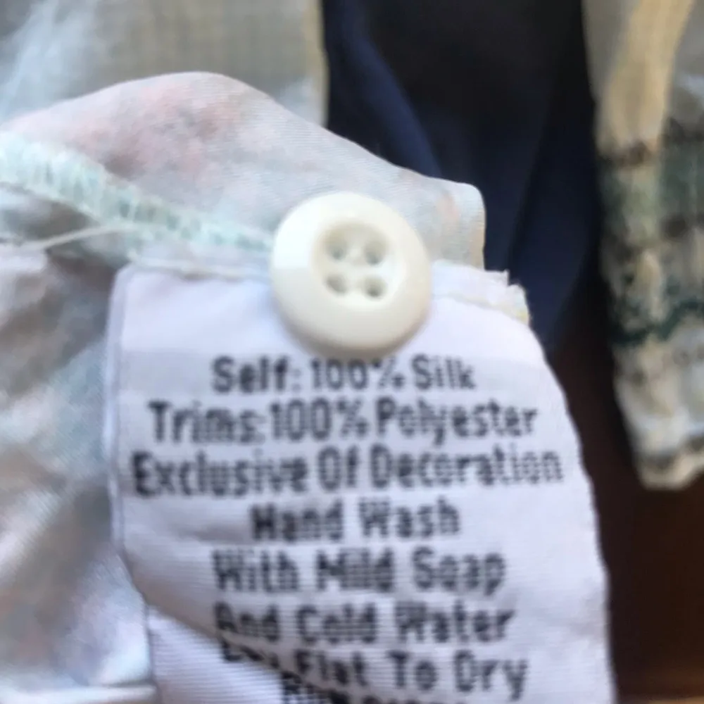 Johnny Was Biya Silk Floral Embroidered Popover Long Sleeve Top Women's Size XS - Image 9