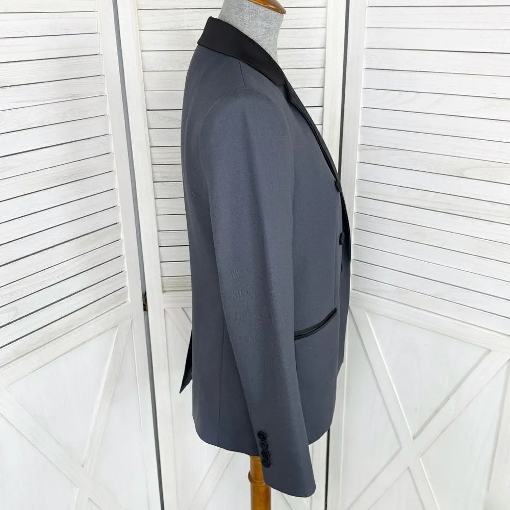 Tailored Rebecca Taylor Color Block Double Breasted Blazer Jacket Grey Black 4 - Image 3