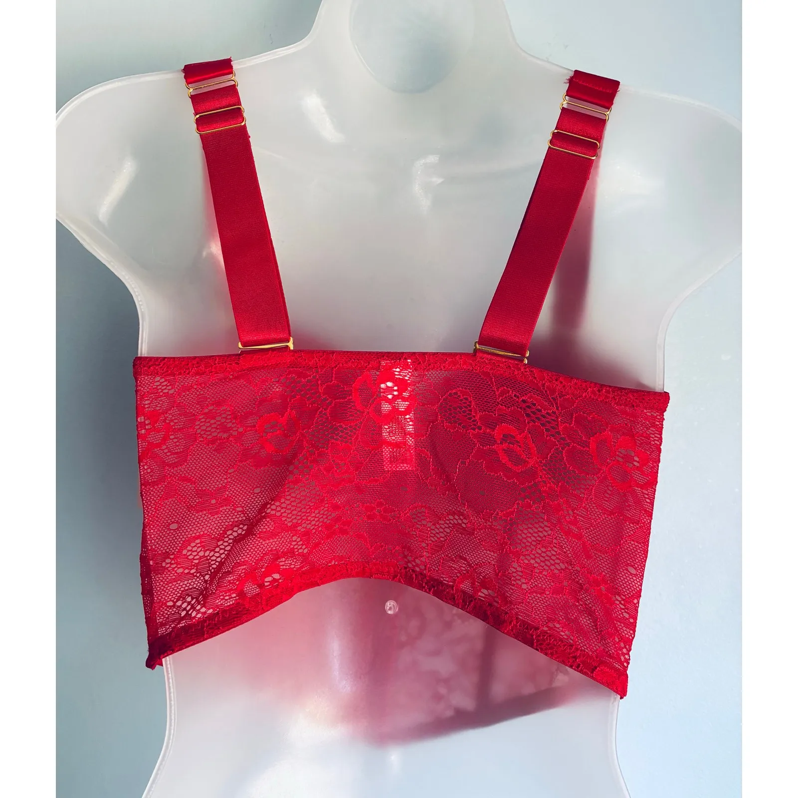 Juicy Couture Corset 36B Red Sexy Lace - Image 9
