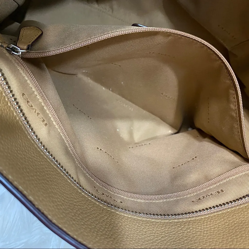 Coach Sophia Pebbled Leather Tote Bag Handbag Purse 36600 - Image 12