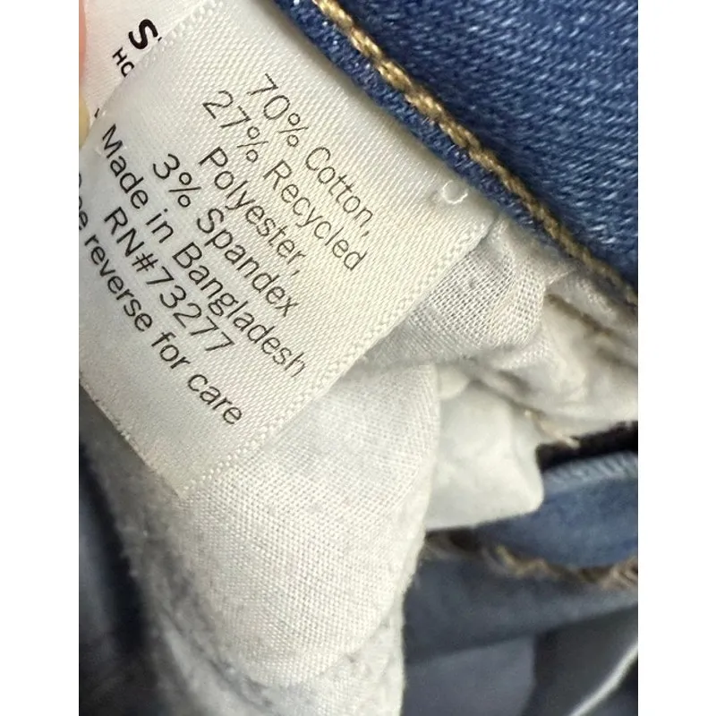 So Jeans Womens Size 0 Long 24 W Super High Rise Jegging‎ Blue Ripped Distressed - Image 7