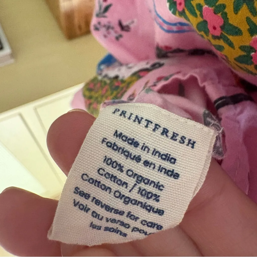 PRINTFRESH Pink Persian Poodles Long Printed Pajama Top‎ Size Small - Image 7