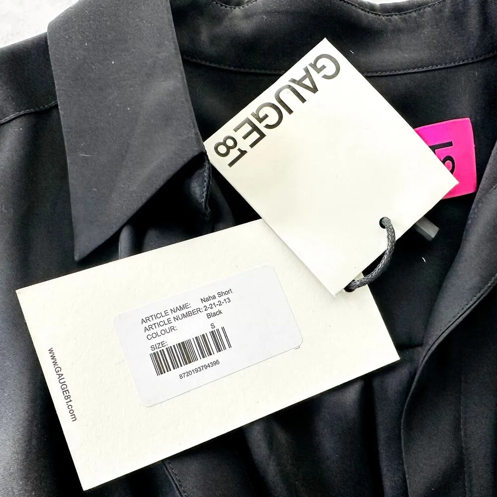 Revolve X GAUGE81 Naha Dress Silk Black Long Sleeve NEW Size Small SOLD OUT - Image 4