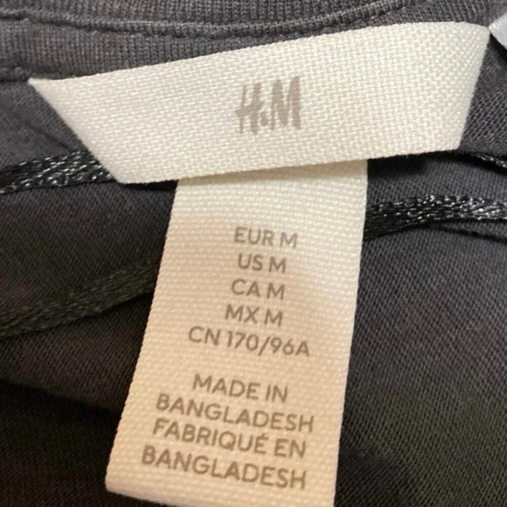 H&M Black The Rolling Stones Band Short Sleeve Graphic Tee T-Shirt Top Size M - Image 3