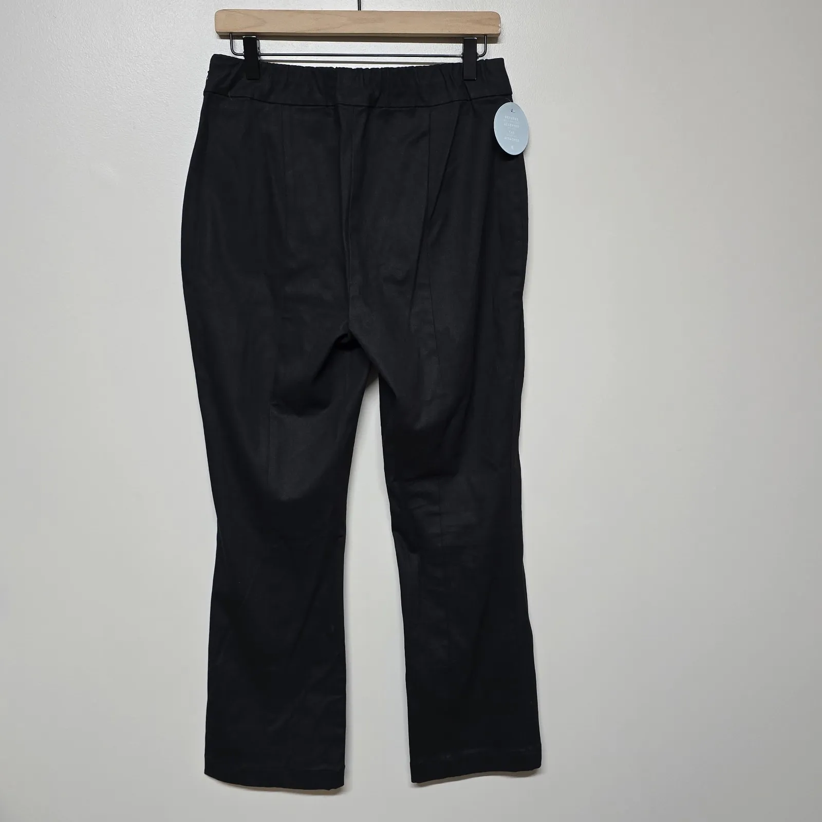 Hill House Womens Claire‎ Pull On Black Cropped Pants Sz M NWT Office Academia - Image 6