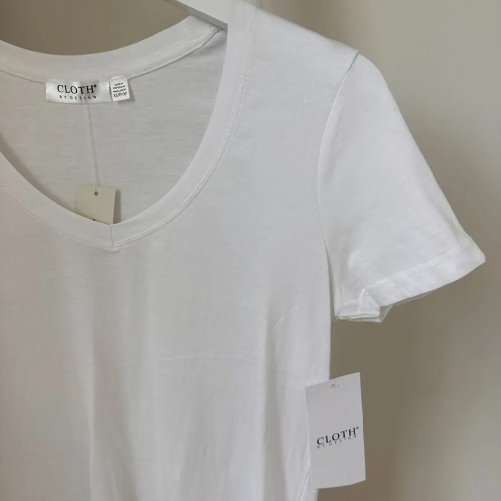 Cloth By Design Basic White T-Shirt NWT Size XS - Image 4