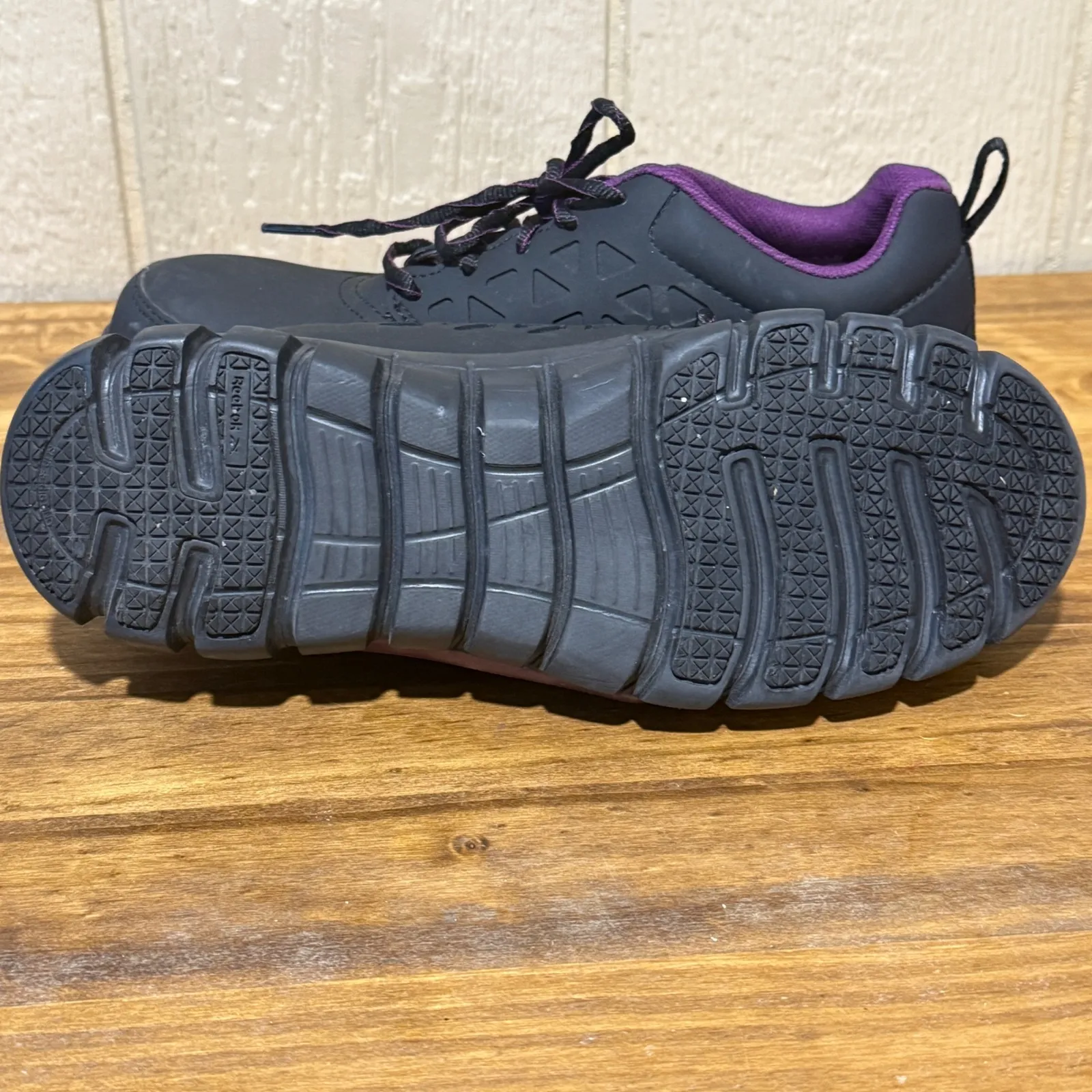 Reebok  Work Sublite Womens Exofuse Black Purple Composite Toe‎ Work Safety Shoes - Image 7