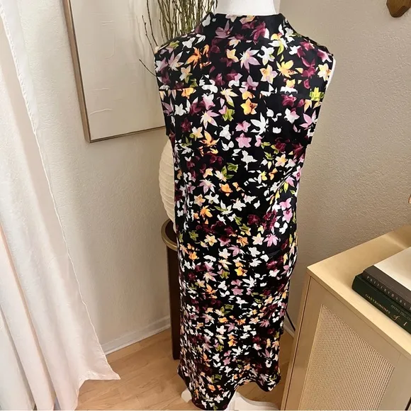 EQUIPMENT Femme Tira Sleeveless Floral Print Silk Dress Asymmetrical Hem‎ Size S - Image 7