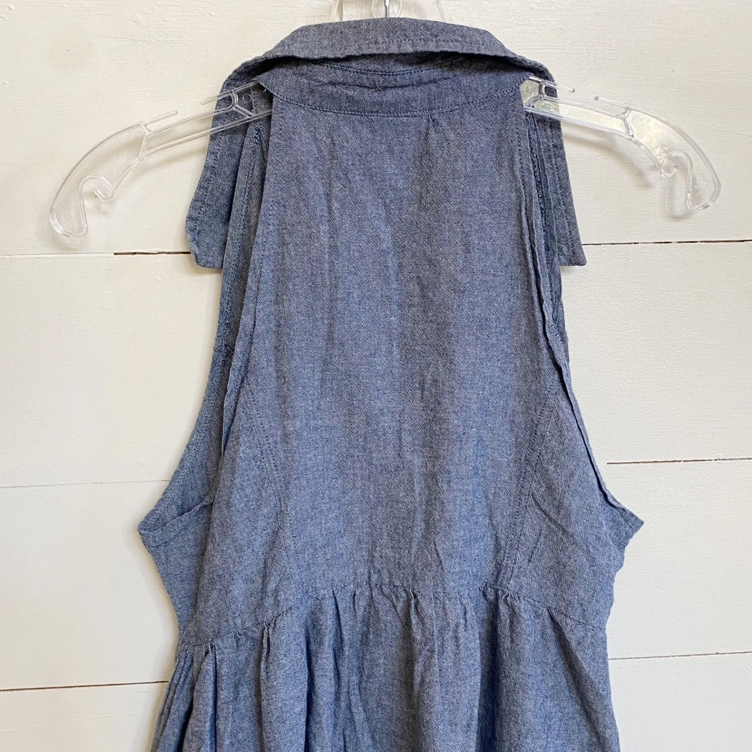 Alyn Paige New York Womens Dress Collar Button Front Sleeveless Blue Size 11/12‎ - Image 8