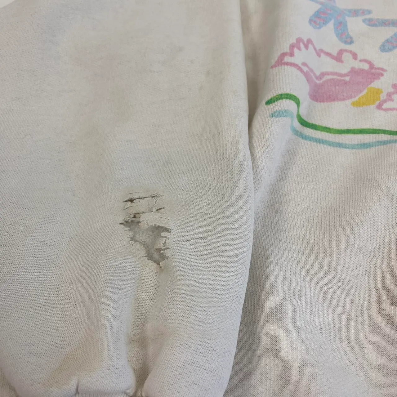 Vintage Down Under Crewneck Lightweight Material White Size L - Image 5