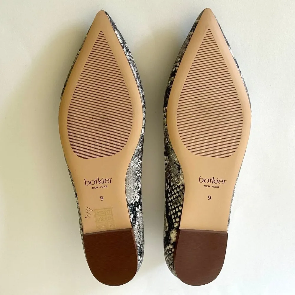 Botkier Annika Grey/Silver Snake Embossed Flats Size 9 *NWOB* - Image 9