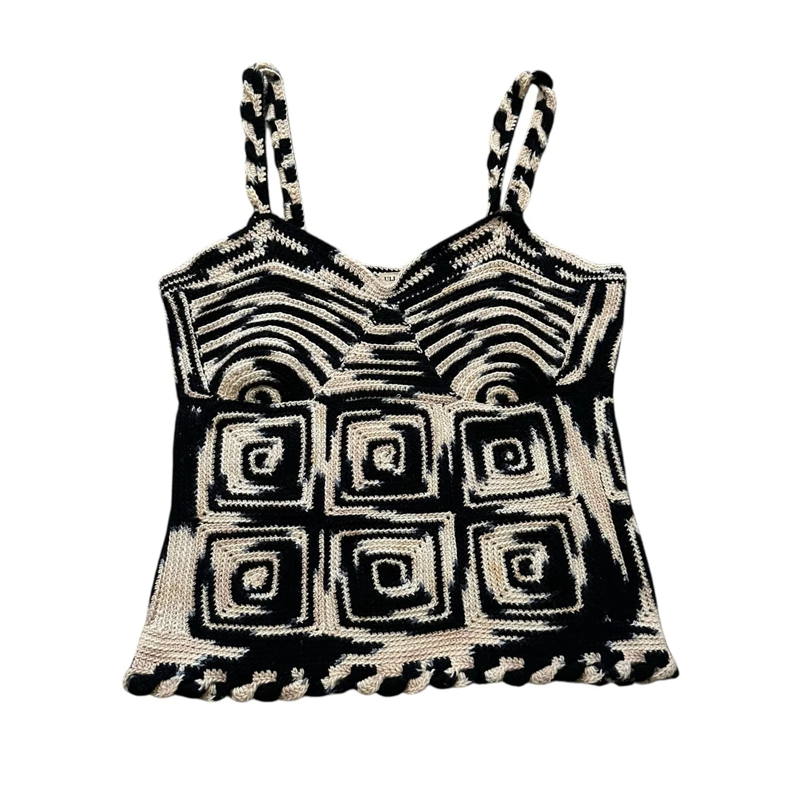 Ulla Johnson navy & cream knit tank top - Image 9