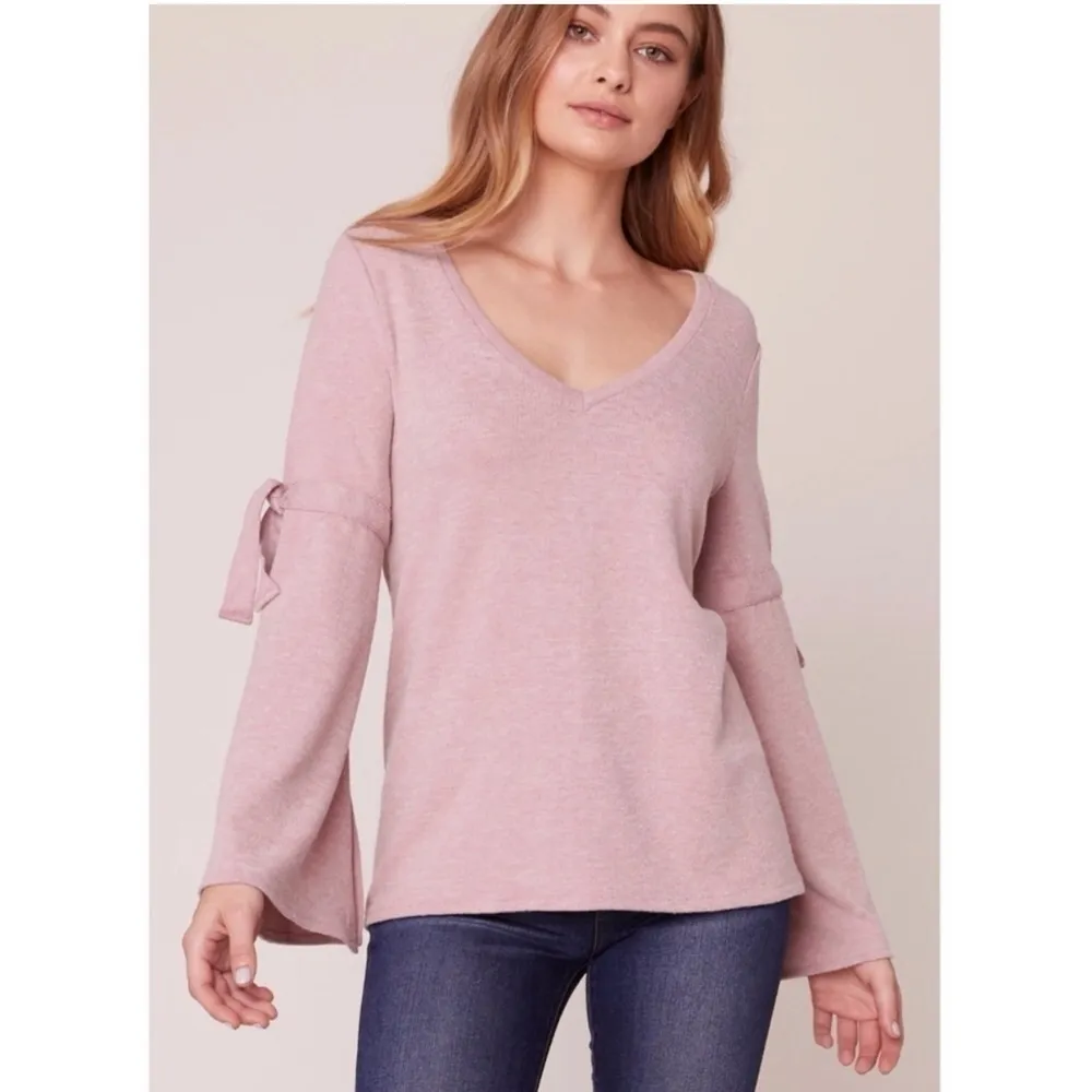 JACK BB Dakota Knit Sweater, Bell Sleeves, Pink, Size XS - Image 7