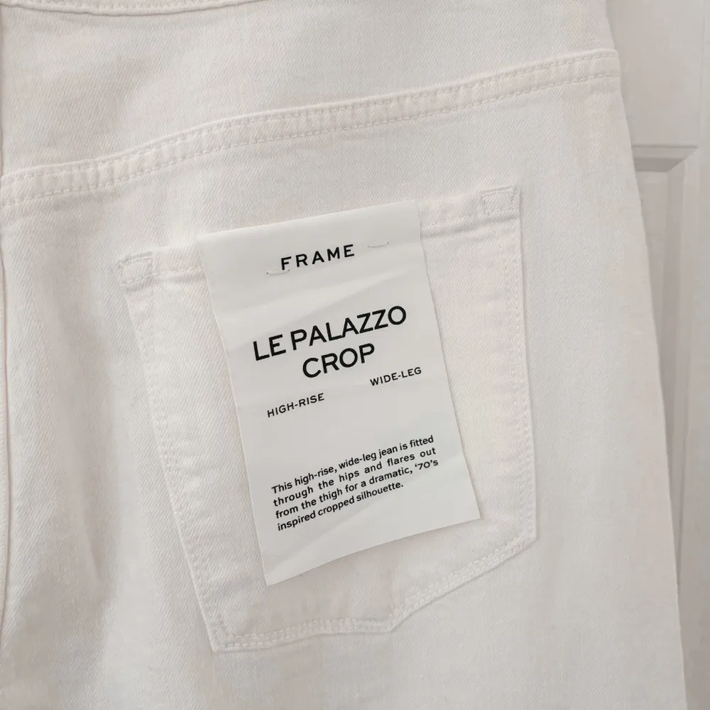NEW Frame Le Palazzo Double Waistband Crop Wide Leg Jeans - Image 6