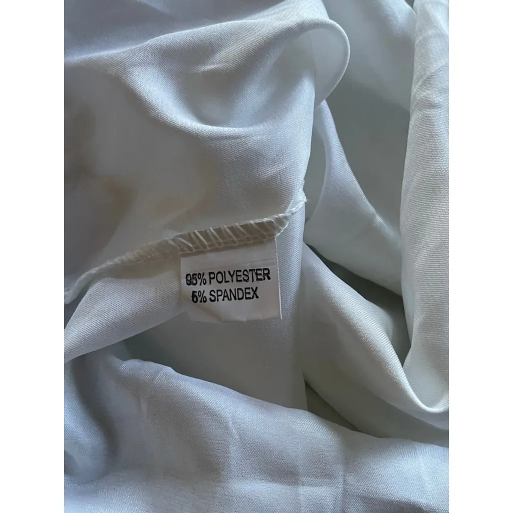 Women's White Lace Trim Chemise Slip Camisole Size S - Image 4