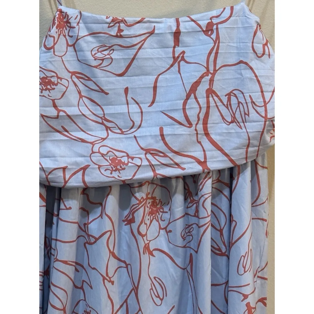 Meet me in Santorini Dreams Short Dress Abstract Asymmetrical Sundress Bow Large - Image 4