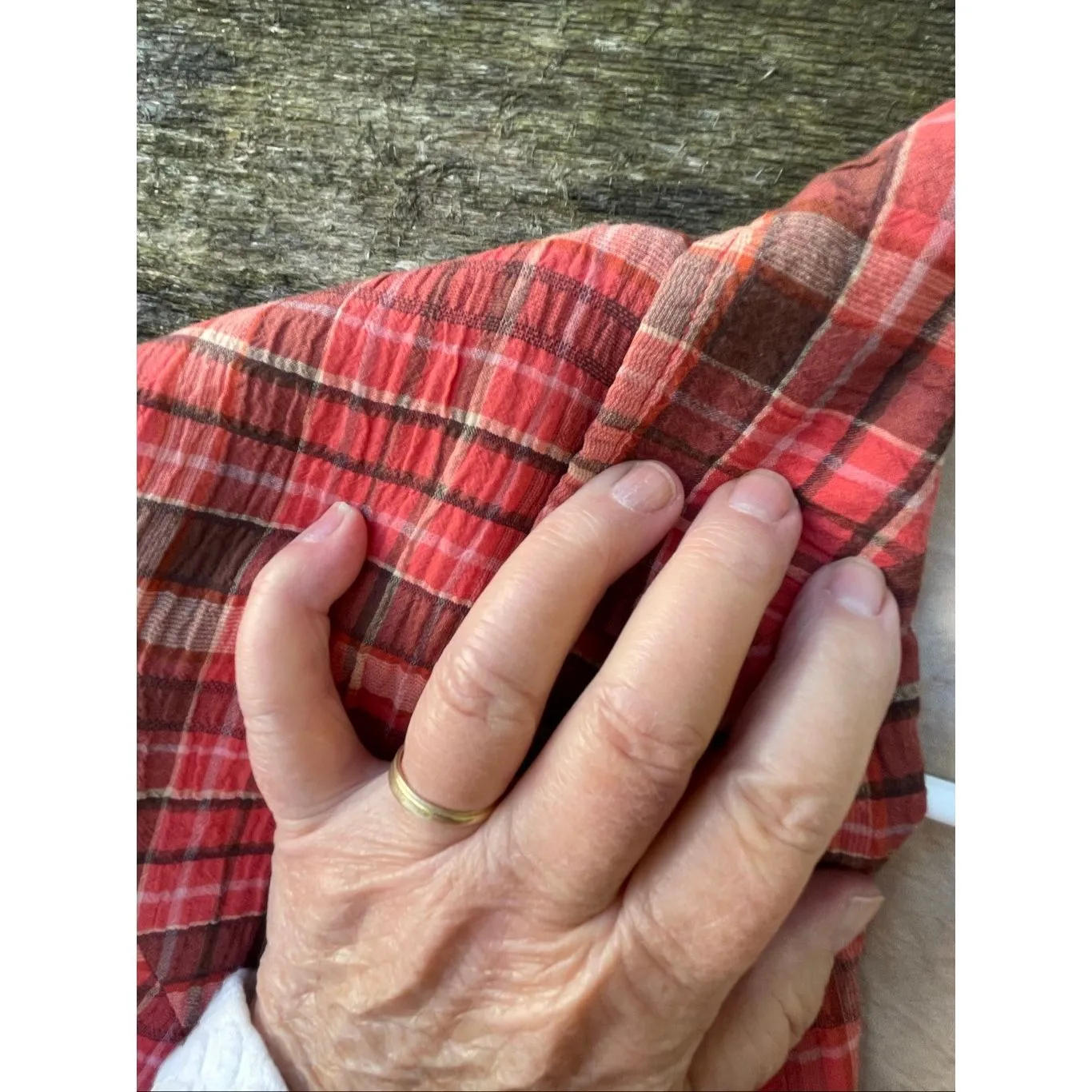 Talbots size 14WP plaid 3/4 sleeves crinkled plaid jacket. - Image 6