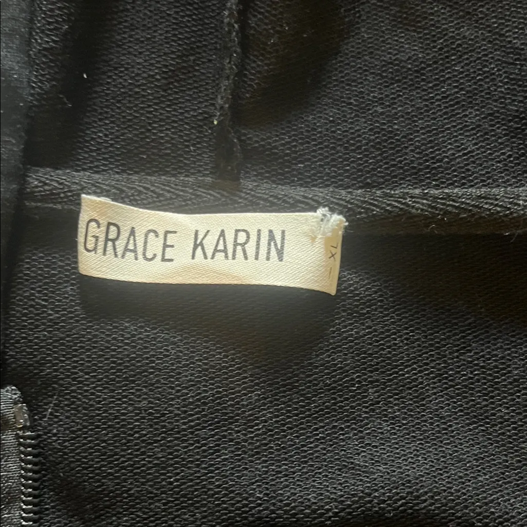 Grace Karin Women's Black Hooded Jacket - Image 2