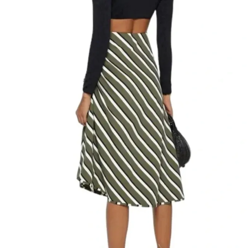 Solid & Striped Ruched Striped Stretch-Jersey Skirt - Image 2