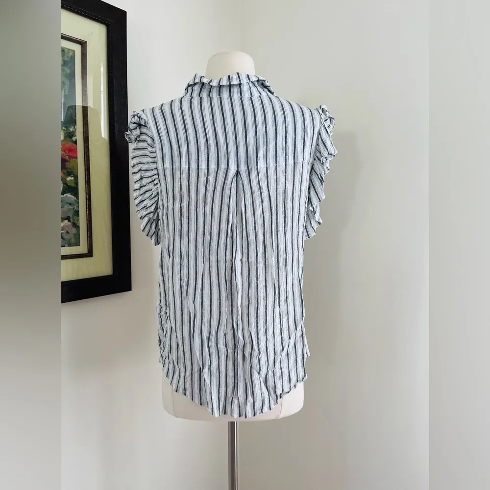 Anthropologie Maeve Fairhope Striped Buttondown Size Large $78 - Image 4