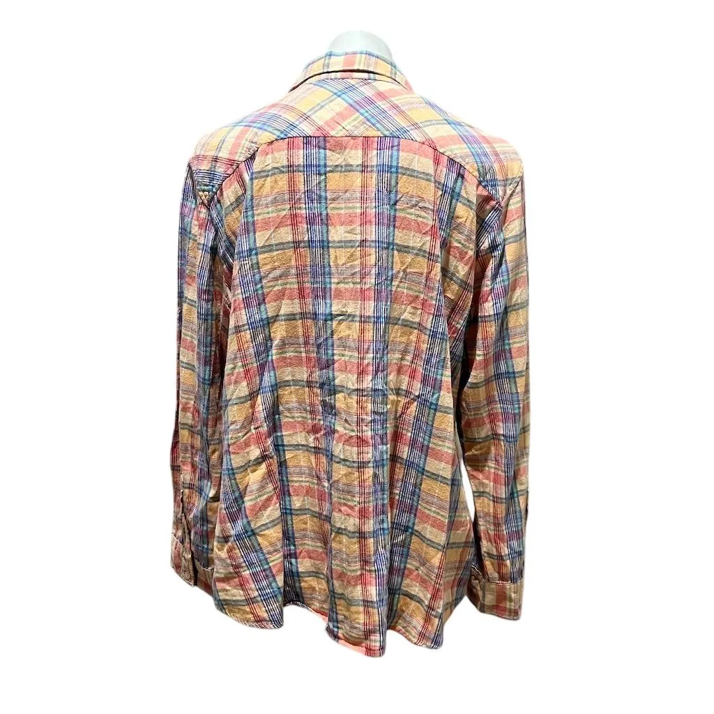 Eddie Bauer Women's 2XL Plaid Button-Up Flannel Shirt Multicolor - Image 6