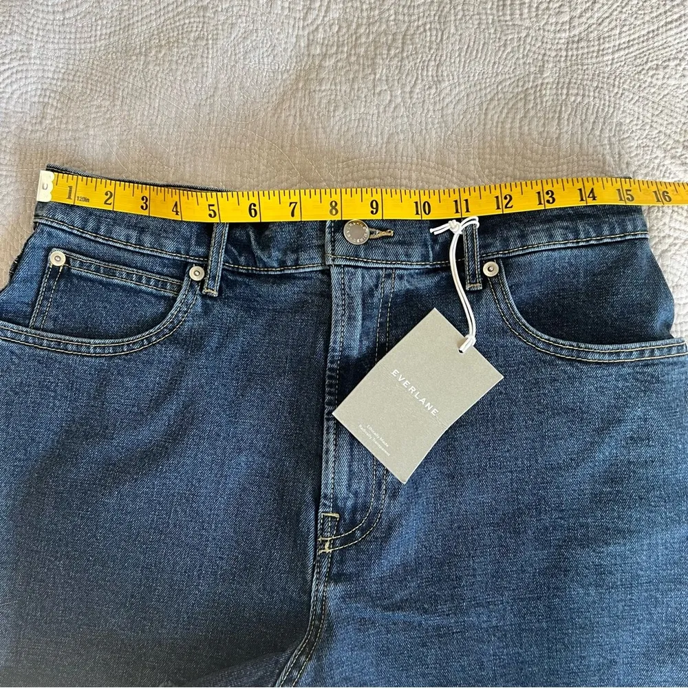 NWT Everlane The Way-High Denim Jean Short 30 Cutoff Jorts Medium Wash - Image 7