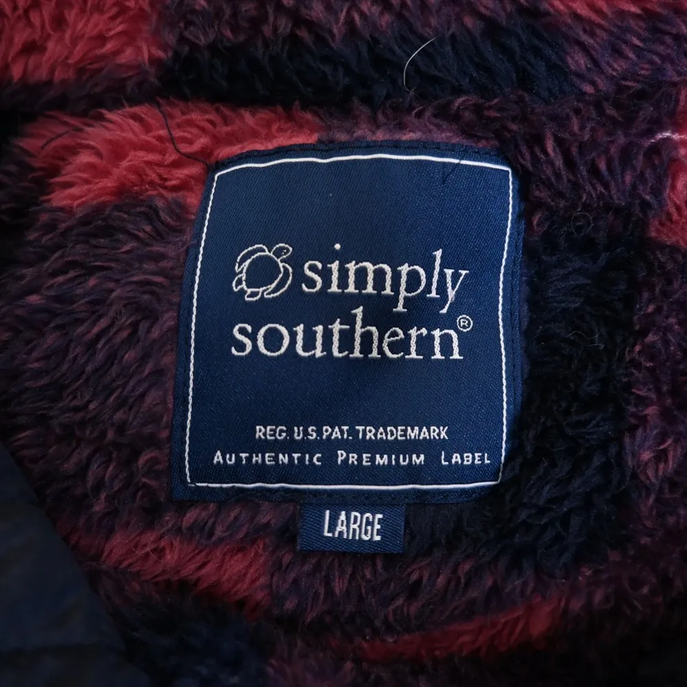 Simply Southern 1/2 Snap Front Quilted Sherpa Pullover Womens L - Image 12