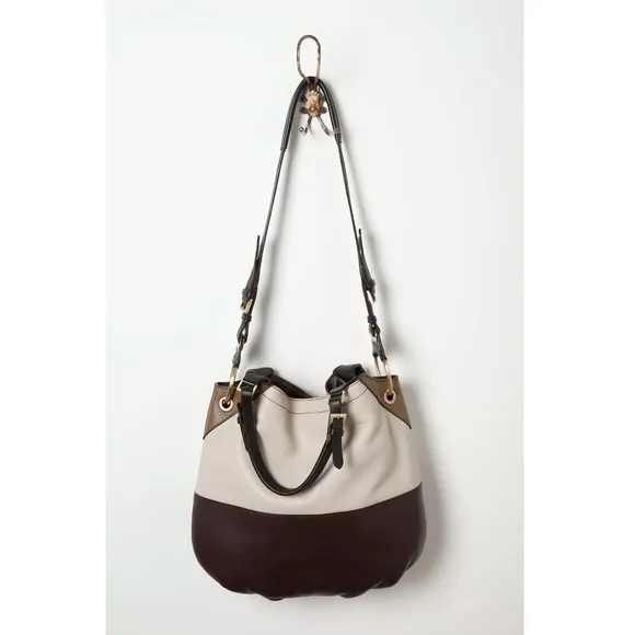 Anthropologie Oryany Equinox Color Leather Hobo Crossbody‎ Brown - Image 15